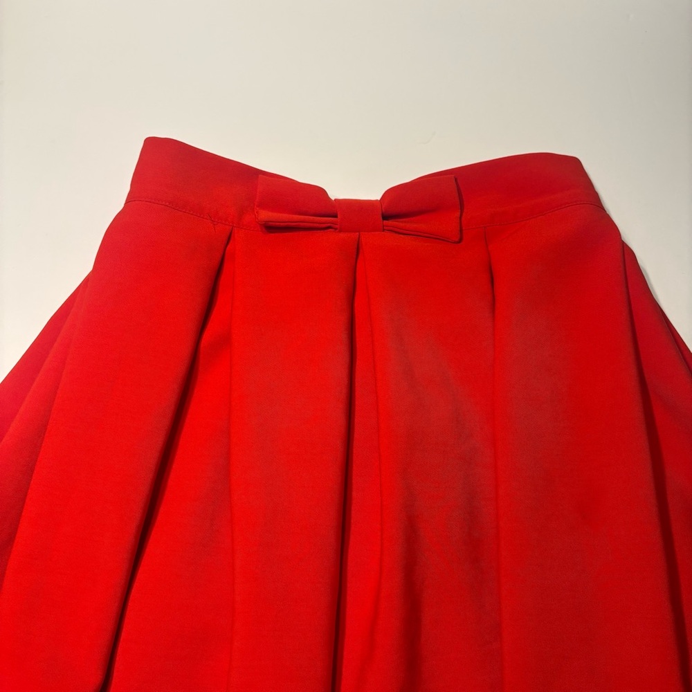Elegant Chic wish skirt with pleats Red women M